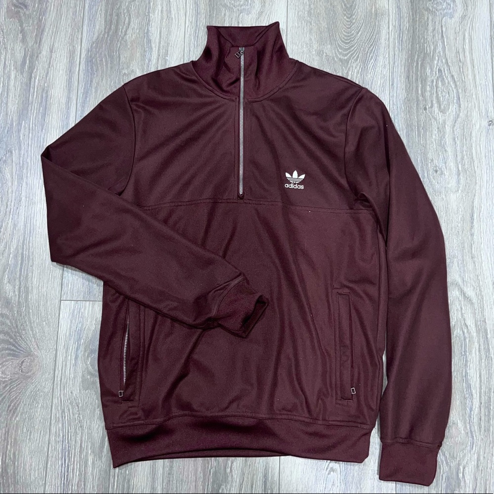 Men’s Vintage Adidas Quarter Zip with Zipper Pockets